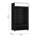 Thermaster LG-730BP black two glass door drink fridge dimensions diagram