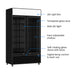 Thermaster LG-730BP black two glass door drink fridge features – LED light box, tempered glass door and adjustable shelves