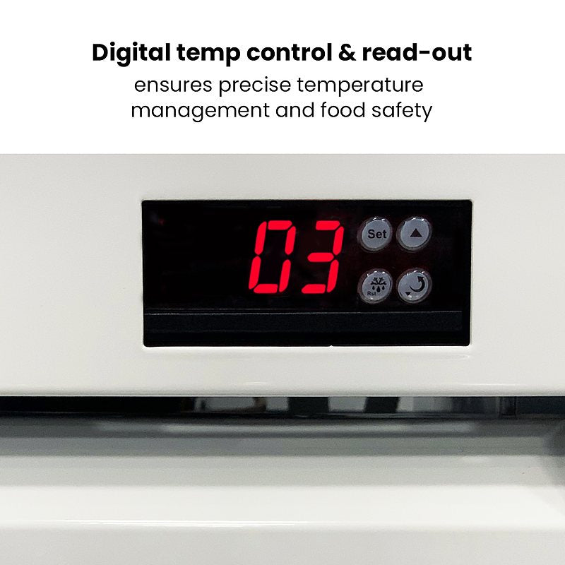 Thermaster LG-730BP black two glass door drink fridge digital temperature controller