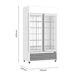 Thermaster LG-730P white two glass door drink fridge dimensions diagram