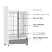 Thermaster LG-730P white two glass door drink fridge features – LED light box, tempered glass door and adjustable shelves