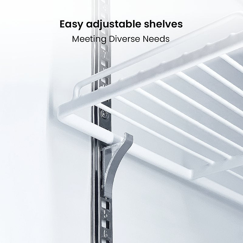 Thermaster LG-730P white two glass door drink fridge adjustable shelves