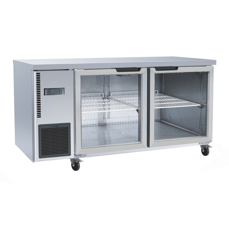Thermaster TL1500TNG glass door workbench fridge