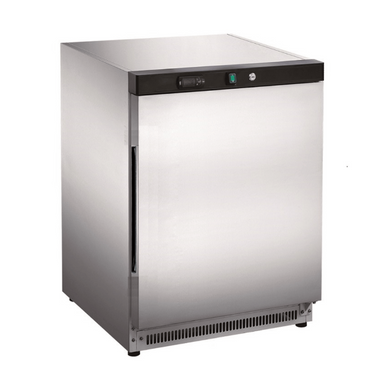 XR200SS commercial bar fridge stainless steel solid door 130L