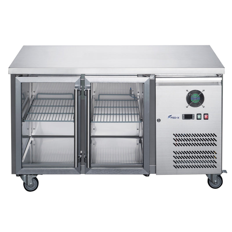 FED-X XUB6C13G2V two glass door bench fridge
