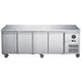 FED-X XUB6C22S4V stainless steel four door bench fridge